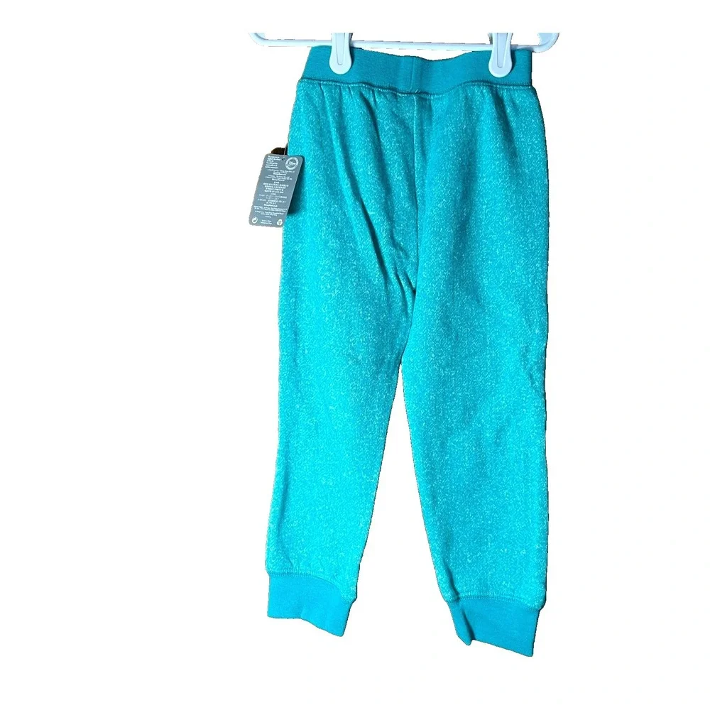 Disney Princess Ariel Girls Fleece Sweat Pants‎ Green Size 4 New